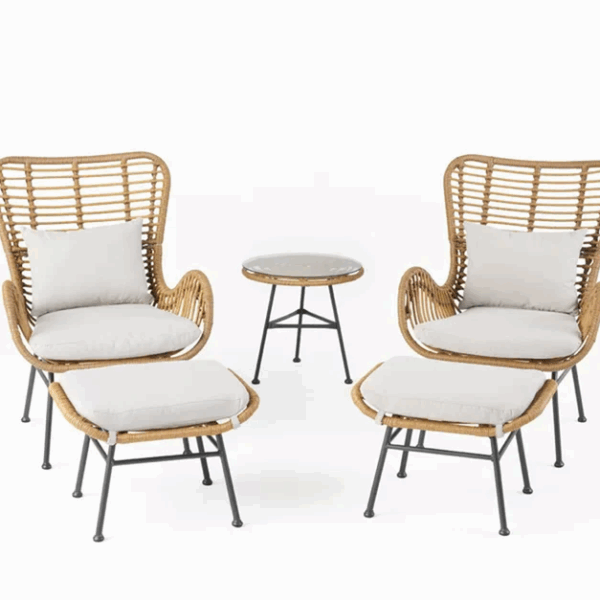 طقم بلكونة 2كرسي وترابيزةو2بوف FU-003