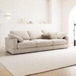 كنبة بثلاثة مقاعد خشب زان و قطيفة جيرمان