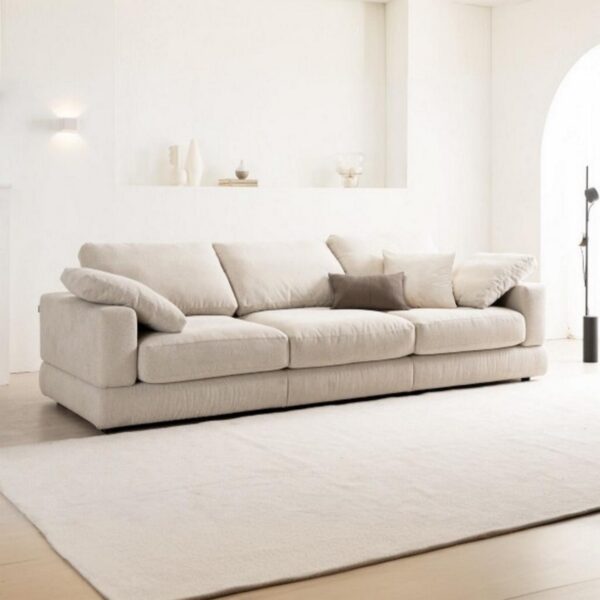 كنبة بثلاثة مقاعد خشب زان و قطيفة جيرمان