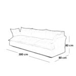 ⁦كنبة بثلاثة مقاعد خشب زان⁩ - الصورة ⁦3⁩