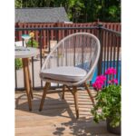 ⁦طقم احبال سيرموني 2 كرسي و ترابيزة خشبي في ابيض⁩ - الصورة ⁦2⁩