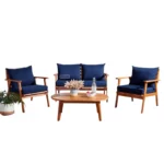 ⁦طقم كنبة خارجي خشب زان أحمر فاخر⁩ - الصورة ⁦5⁩