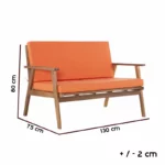 ⁦طقم كنبة خارجي خشب زان أحمر روماني⁩ - الصورة ⁦11⁩