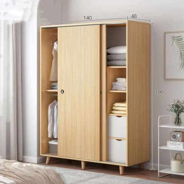 دولاب 2دلفة جرار 140سم - FUR-CAB-09