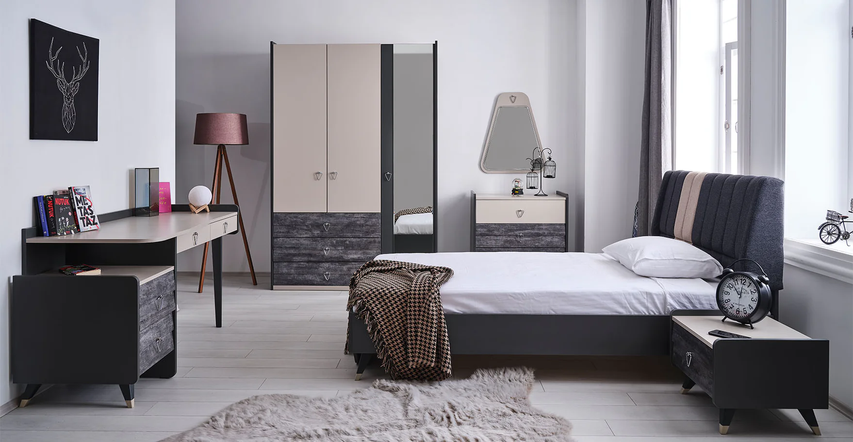 normev-delta-genc-odasi-takimi-3 FUR- CH-03-غرفة نوم اطفال-شباب - الصورة 1